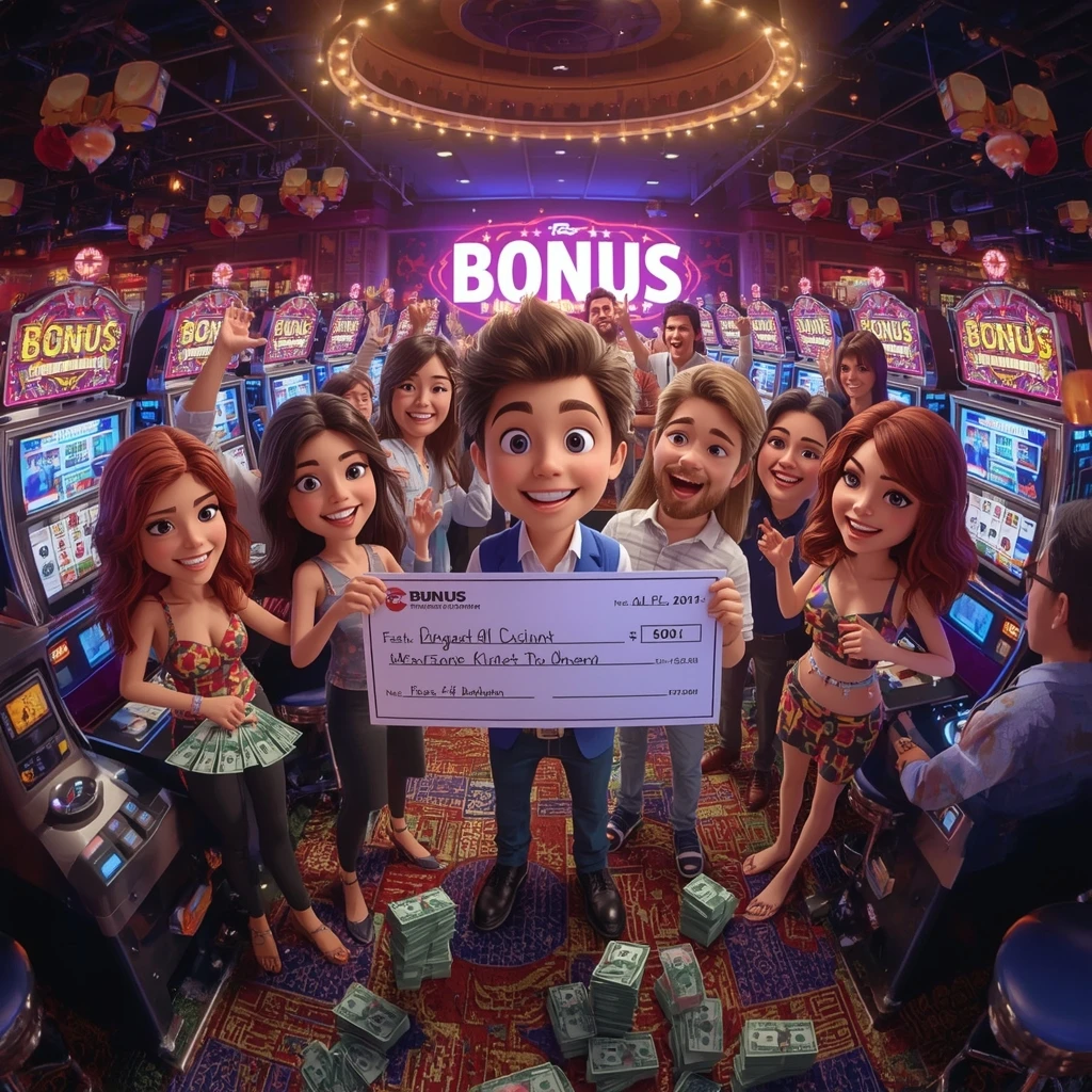 bonus dans les mains d'un homme au casino SEVEN CASINO