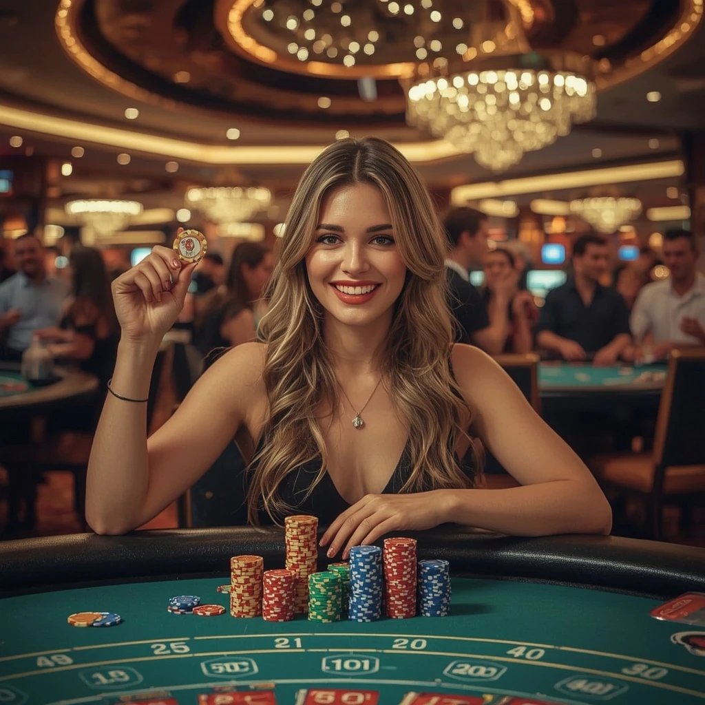 bonus dans les mains d'un homme au casino Seven Casino