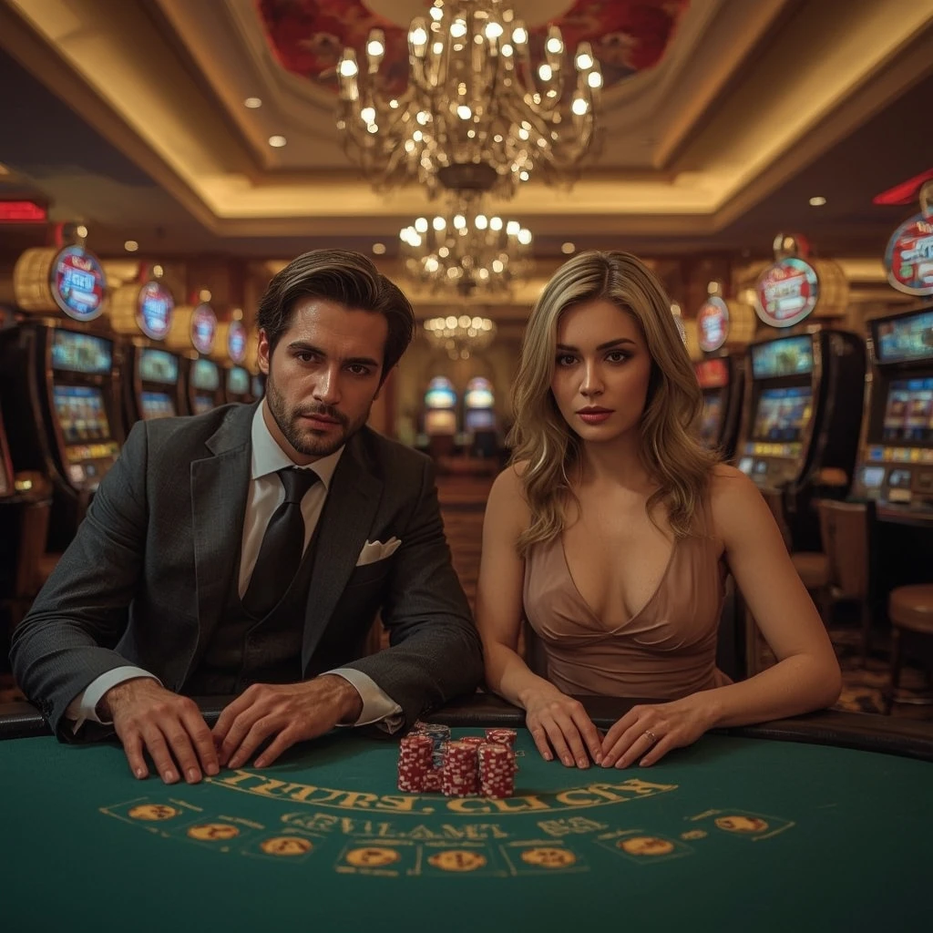 Deux joueurs de poker au SEVEN CASINO